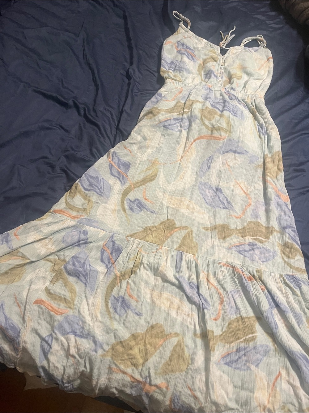 Abercrombie & Fitch Pastel Floral Print Maxi Dress
